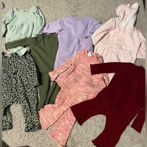 Assorted Baby Girl Clothing Sets 0-3 Month Holiday Outfits